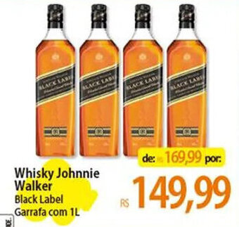 Atacadão Whisky Johnnie Walker Black Label Garrafa com 1L oferta