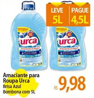 Atacadão Amaciante para Roupa Urca Brisa Azul Bombona com 5L oferta