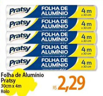 Atacadão Folha de Alumínio Pratsy 30cm x 4m Rolo oferta
