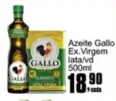 Higa's Supermercado Azeite Gallo Extra Virgem 500ml oferta