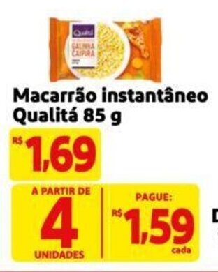 Extra Supermercado Macarrão instantâneo Qualitá 85 g oferta