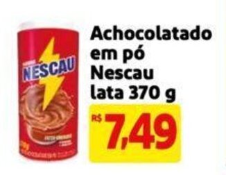 Extra Supermercado Achocolatado em pó Nescau lata 370 g oferta