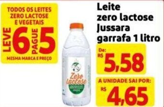Extra Supermercado Leite zero lactose Jussara garrafa 1 litro oferta