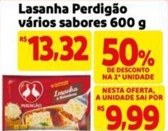 Extra Supermercado Lasanha Perdigão vários sabores 600 g oferta
