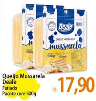 Atacadão Queijo Mussarela Deale Fatiado Pacote com 500g oferta
