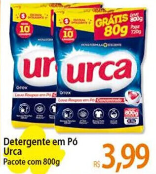 Atacadão Detergente em Pó Urca Pacote com 800g oferta