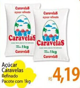 Atacadão Açúcar Caravelas Refinado Pacote com 1kg oferta