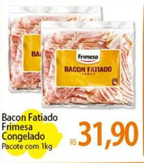 Atacadão Bacon Fatiado Frimesa Congelado Pacote com 1kg oferta