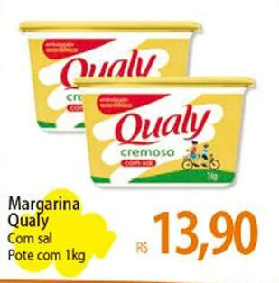 Atacadão Margarina Qualy Com sal Pote com 1kg oferta