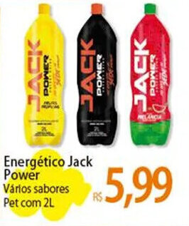 Atacadão Energético Jack Power Vários sabores Pet com 2L oferta