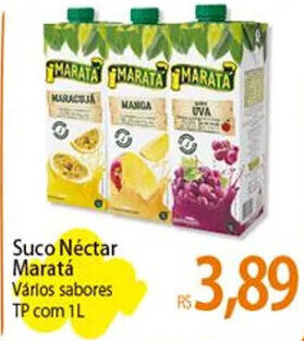 Atacadão Suco Néctar Maratá Vários sabores TP com 1L oferta