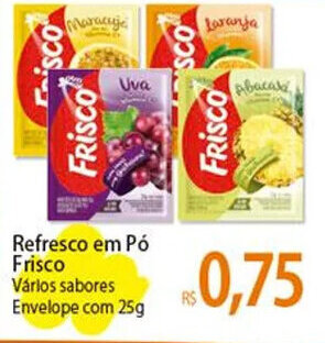 Atacadão Refresco em Pó Frisco Vários sabores Envelope com 25g oferta