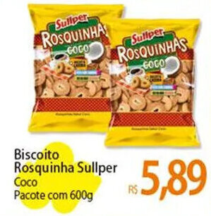 Atacadão Biscoito Rosquinha Sullper Coco Pacote com 600g oferta