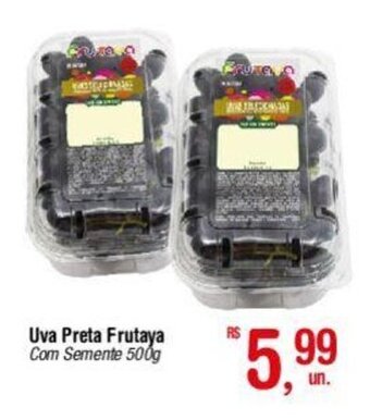 Uva Preta Frutaya Com Semente 500g