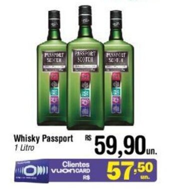 Fort Atacadista Whisky Passport 1 Litro oferta