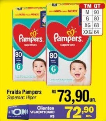 Fort Atacadista Fralda Pampers Supersec Hiper oferta