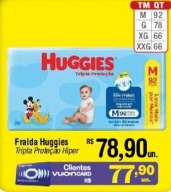 Fort Atacadista Fralda Huggies Tripla Proteção Hiper oferta