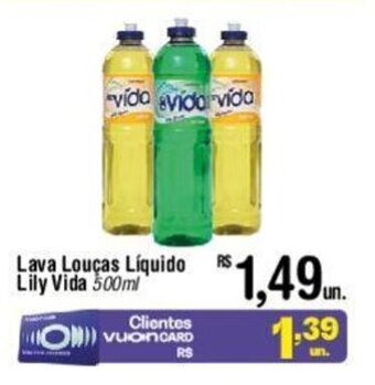 Lava Louças Líquido Lily Vida 500ml