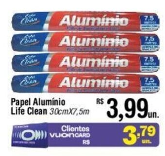 Fort Atacadista Papel Alumínio Life Clean 30cmX7,5m oferta