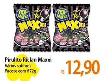 Atacadão Pirulito Riclan Maxxi Vários sabores Pacote com 672g oferta