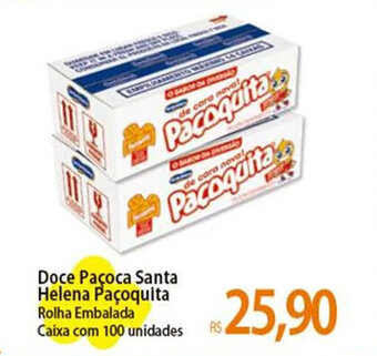 Atacadão Doce Paçoca Santa Helena Paçoquita Rolha Embalada Caixa com 100 unidades oferta