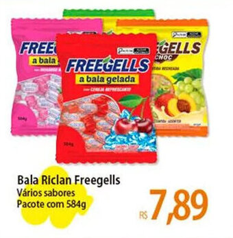 Atacadão Bala Riclan Freegells Vários sabores Pacote com 584g oferta