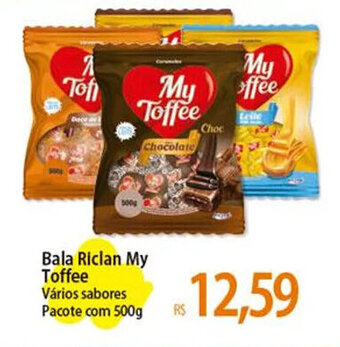 Bala Riclan My Toffee Vários sabores Pacote com 500g