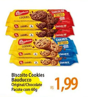 Atacadão Biscoito Cookies Bauducco Original/Chocolate Pacote com 60g oferta