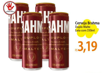 Atacadão Cerveja Brahma Duplo Malte Lata com 350ml oferta