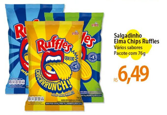 Atacadão Salgadinho Elma Chips Ruffles Vários sabores Pacote com 76g oferta