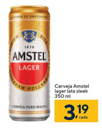 Coop Cerveja Amstel lager lata sleek 350 ml oferta