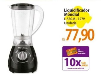 Atacadão Liquidificador Mondial L-550-B-127V Unidade oferta