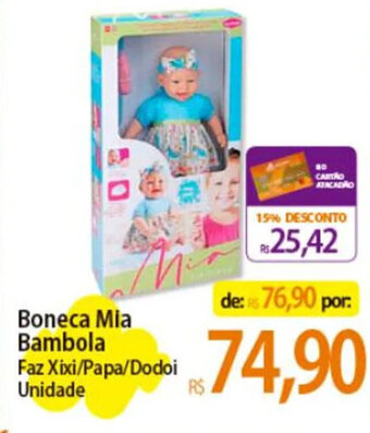 Atacadão Boneca Mia Bambola oferta