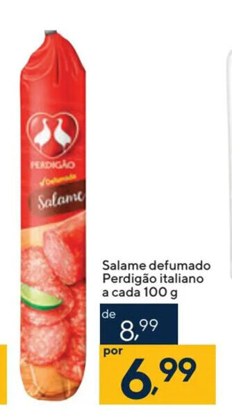 Coop Salame defumado Perdigão italiano a cada 100 g oferta