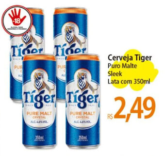 Atacadão Cerveja Tiger Puro Malte Sleek Lata com 350ml oferta