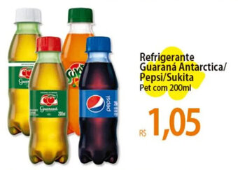 Atacadão Refrigerante Guaraná Antarctica/ Pepsi/Sukita Pet com 200ml oferta