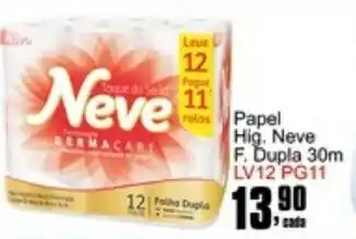 Higa's Supermercado Papel Hig. neve F. Dupla 30 oferta