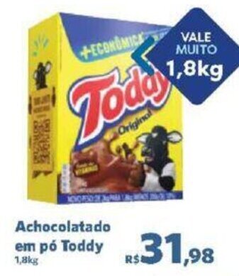 Sam's Club Achocolatado em pó Toddy 1.8kg oferta
