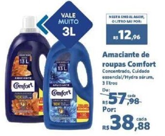 Amaciante de roupas Comfort 3L