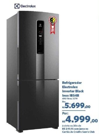 Sam's Club Refrigerador Electrolux Inverter Black Inox IB54B 490 litros, 127V oferta