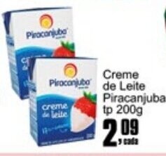 Higa's Supermercado Creme de Leite Piracanjuba 200g oferta