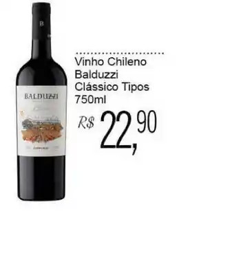 Festval Vinho Chileno Balduzzi Clássico Tipos 750ml oferta