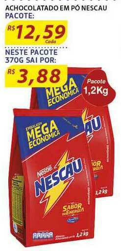 Assaí Atacadista Achocolatado Em Pó Nescau 370g oferta