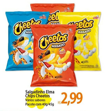 Atacadão Salgadinho Elma Chips Cheetos Vários sabores Pacote com 40g/45g oferta