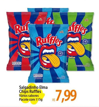 Atacadão Salgadinho Elma Chips Ruffles Vários sabores Pacote com 115g oferta