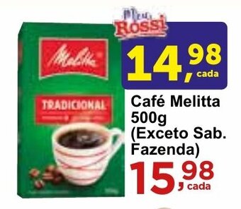 Rossi Supermercado Café Melitta 500g (Exceto Sab. Fazenda) oferta