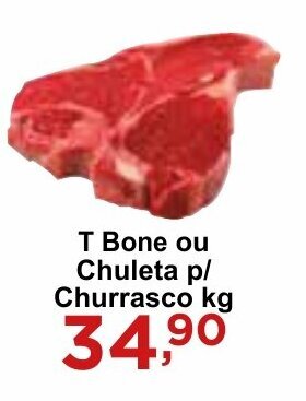 Rossi Supermercado T Bone ou Chuleta p/ Churrasco kg oferta