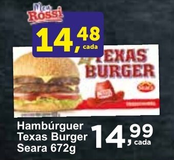 Rossi Supermercado Hambúrguer Texas Burger Seara 672g oferta