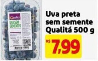 Extra Supermercado Uva preta sem semente Qualitá 500 g oferta