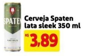 Extra Supermercado Cerveja Spaten lata sleek 350 ml oferta